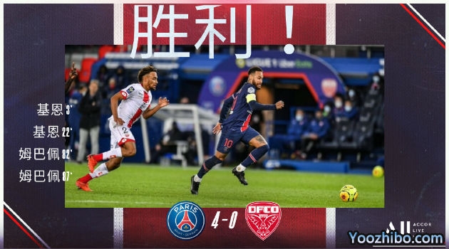 <a href=/gaoqingzuqiu/psg/ target=_blank class=infotextkey>巴黎</a>圣日尔曼4-0第戎